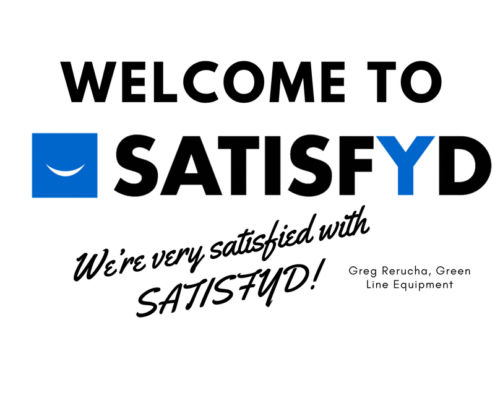 SATISFYD Signage with Testimonial