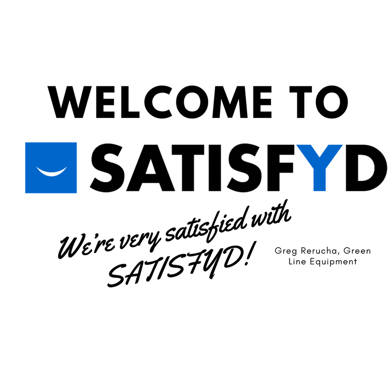 SATISFYD Signage with Testimonial